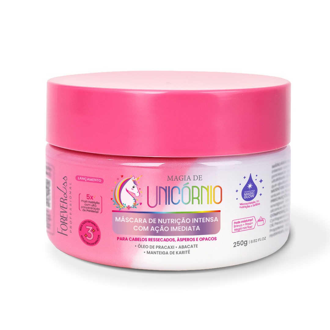MÁSCARA DE NUTRIÇÃO INTENSA MAGIA DE UNICÓRNIO FOREVER LISS 250G