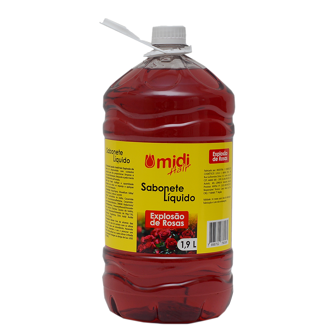SABONETE LÍQUIDO EXPLOSÃO DE ROSAS UMIDI HAIR 1,9L