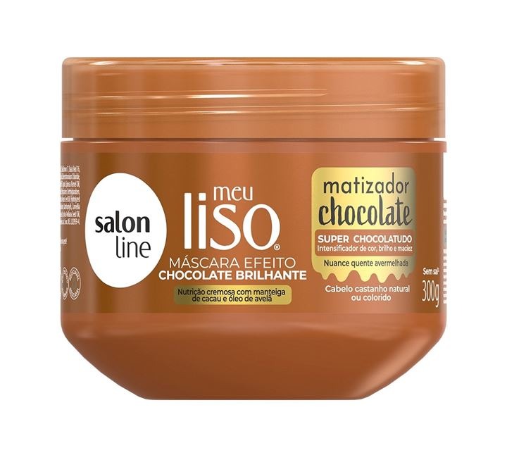 MÁSCARA SALON LINE MEU LISO MATIZADOR CHOCOLATE 300G