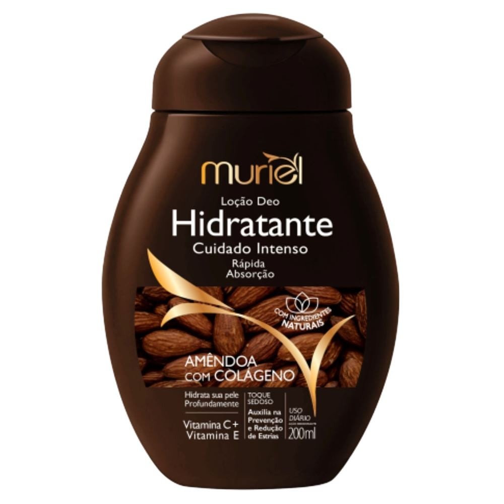 LOÇÃO HIDRATANTE CORPORAL MURIEL AMENDOAS COM COLAGENO 200ML