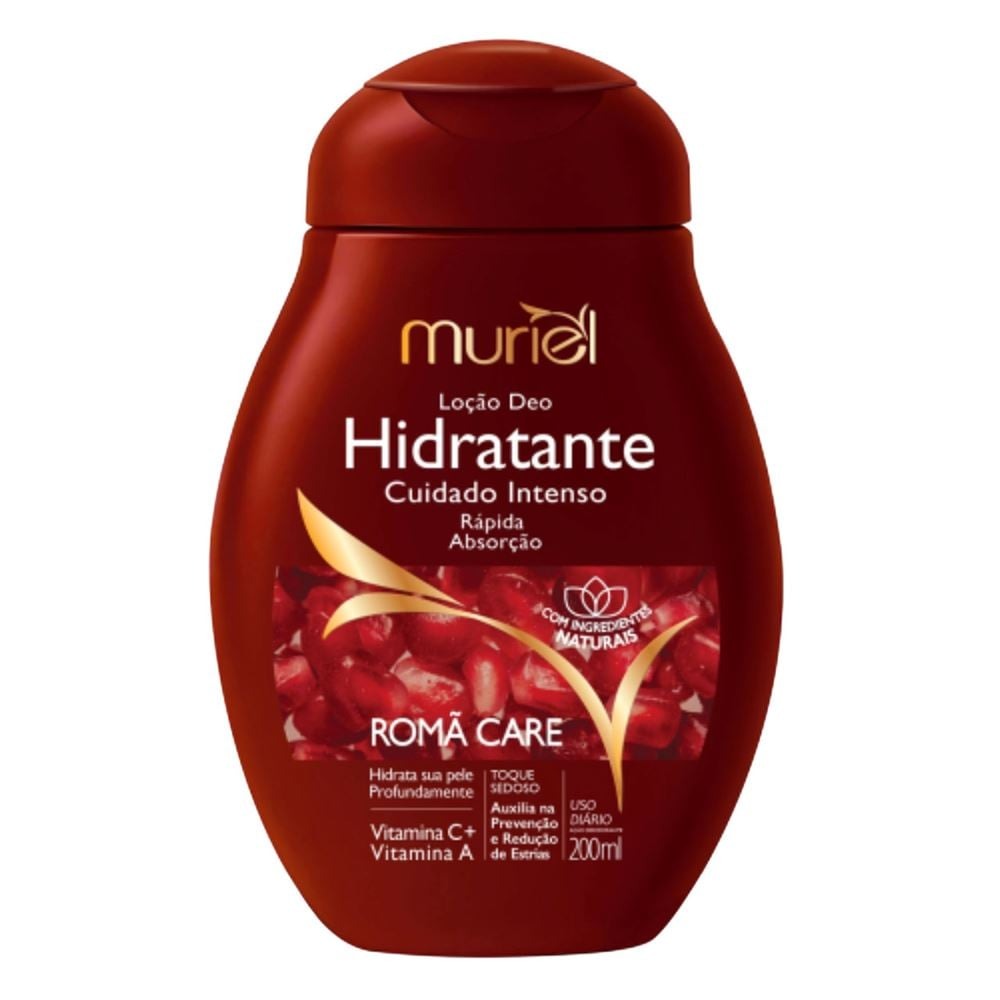 LOÇÃO HIDRATANTE CORPORAL MURIEL ROMÃ CARE 200ML