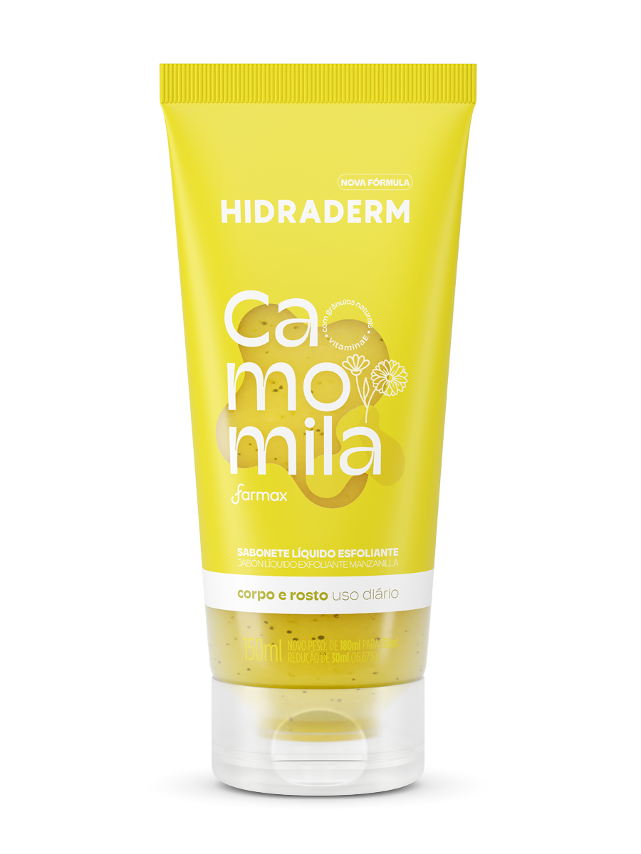 SABONETE  LIQUIDO  ESFOLIANTE  CAMOMILA  HIDRADERM 150ML