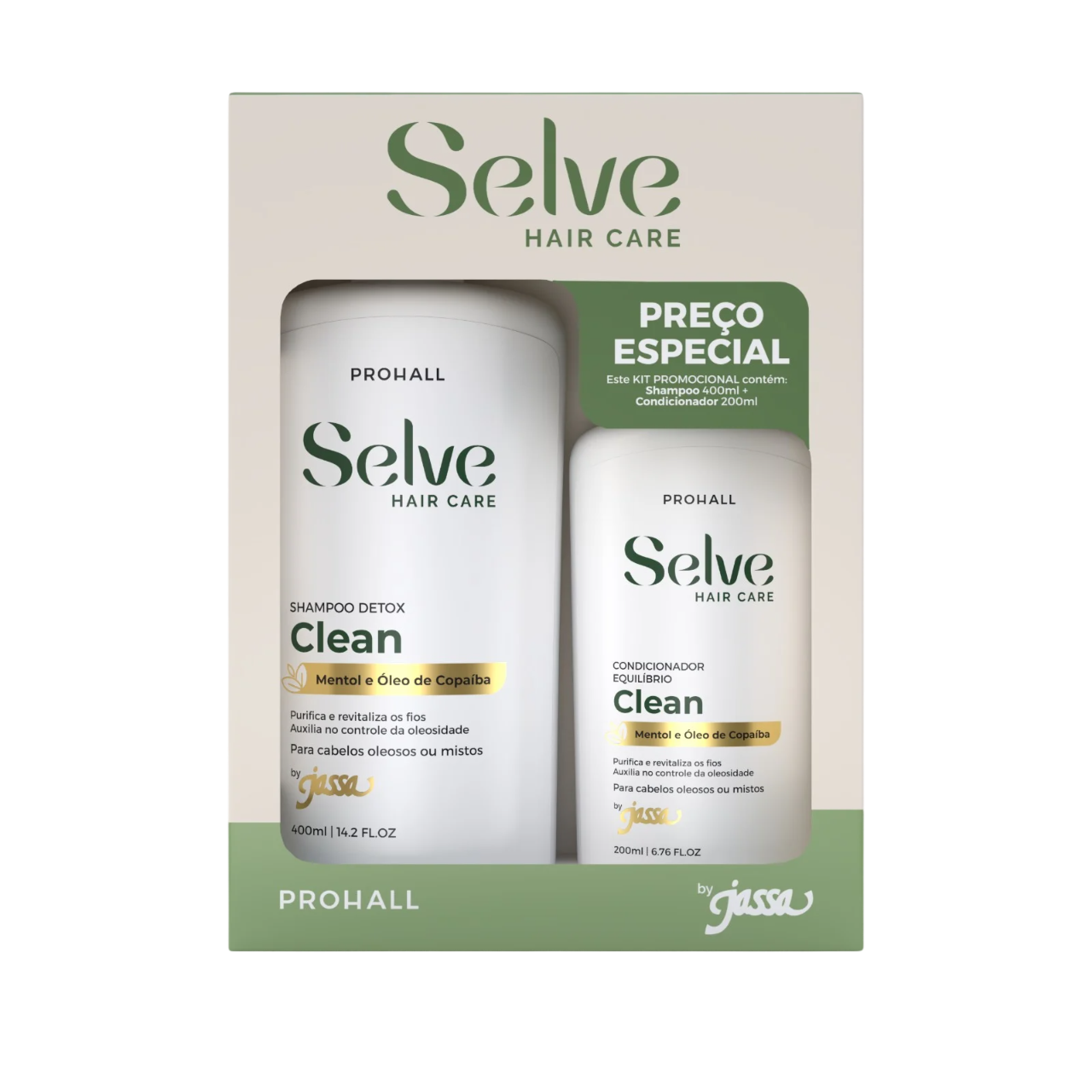 KIT SH400+COND200 SELVE HAIR CARE CLEAN PROHALL