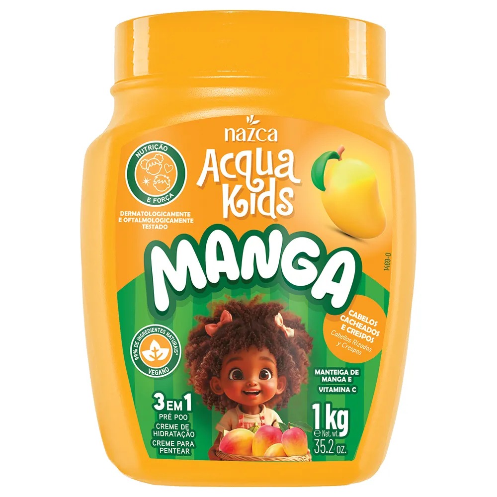 Creme de Hidratação Acqua Kids 3 em 1 Manga 1kg