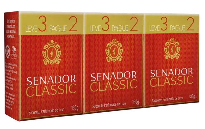 KIT SABONETE EM BARRA SENADOR CLASSIC LEVE MAIS E PAGUE MENOS C/3