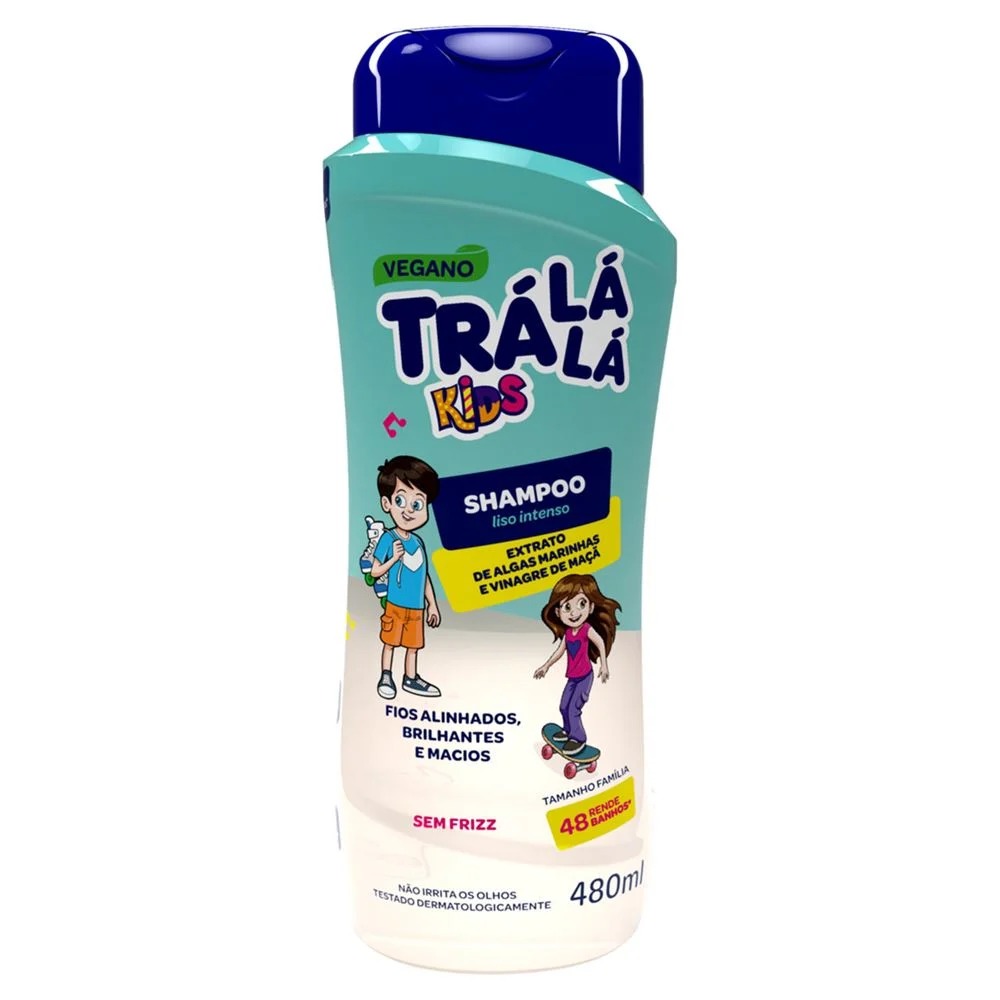 SHAMPOO TRÁ LÁ LÁ KIDS LISO INTENSO 480ML