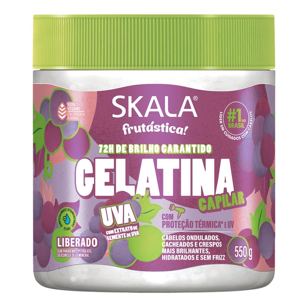 GELATINA SKALA FRUTÁSTICA UVA 550G