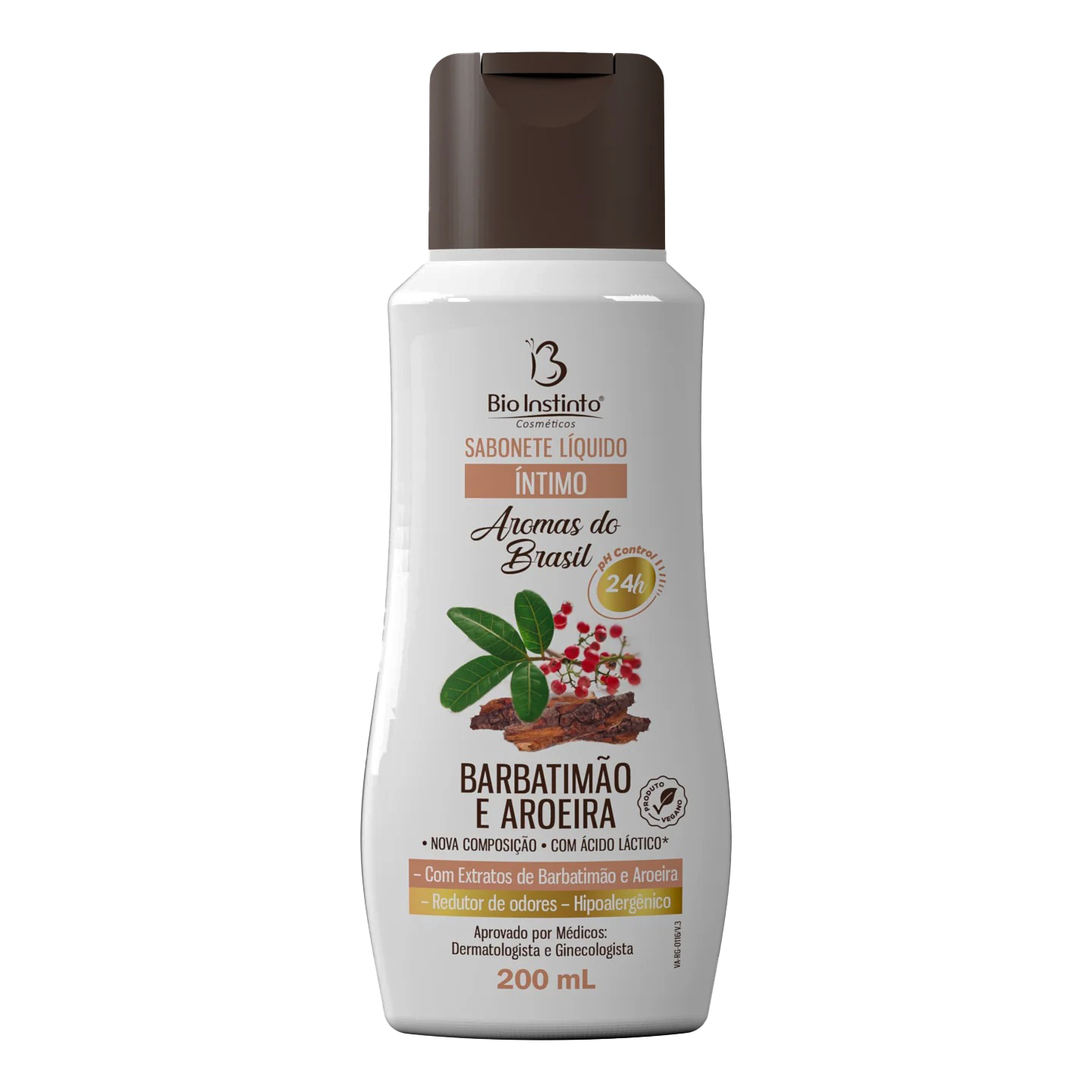 SABONETE ÍNTIMO BIO INSTINTO AROMAS DO BRASIL BARBATIMÃO E AROEIRA 200ML