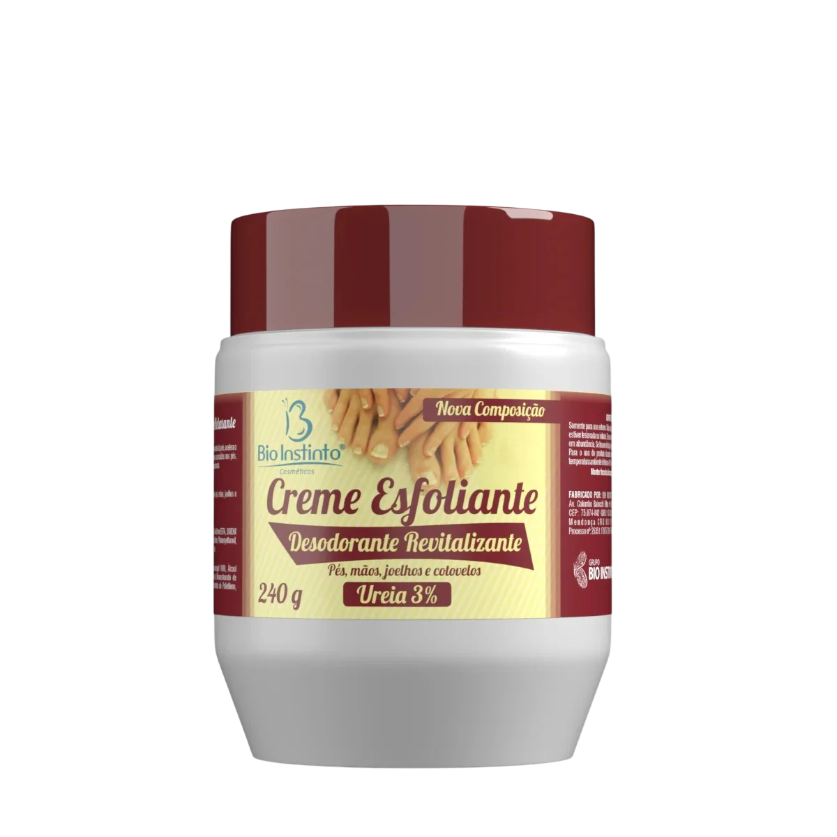 CREME ESFOLIANTE PARA PÉS E MÃOS BIO INSTINTO 240G