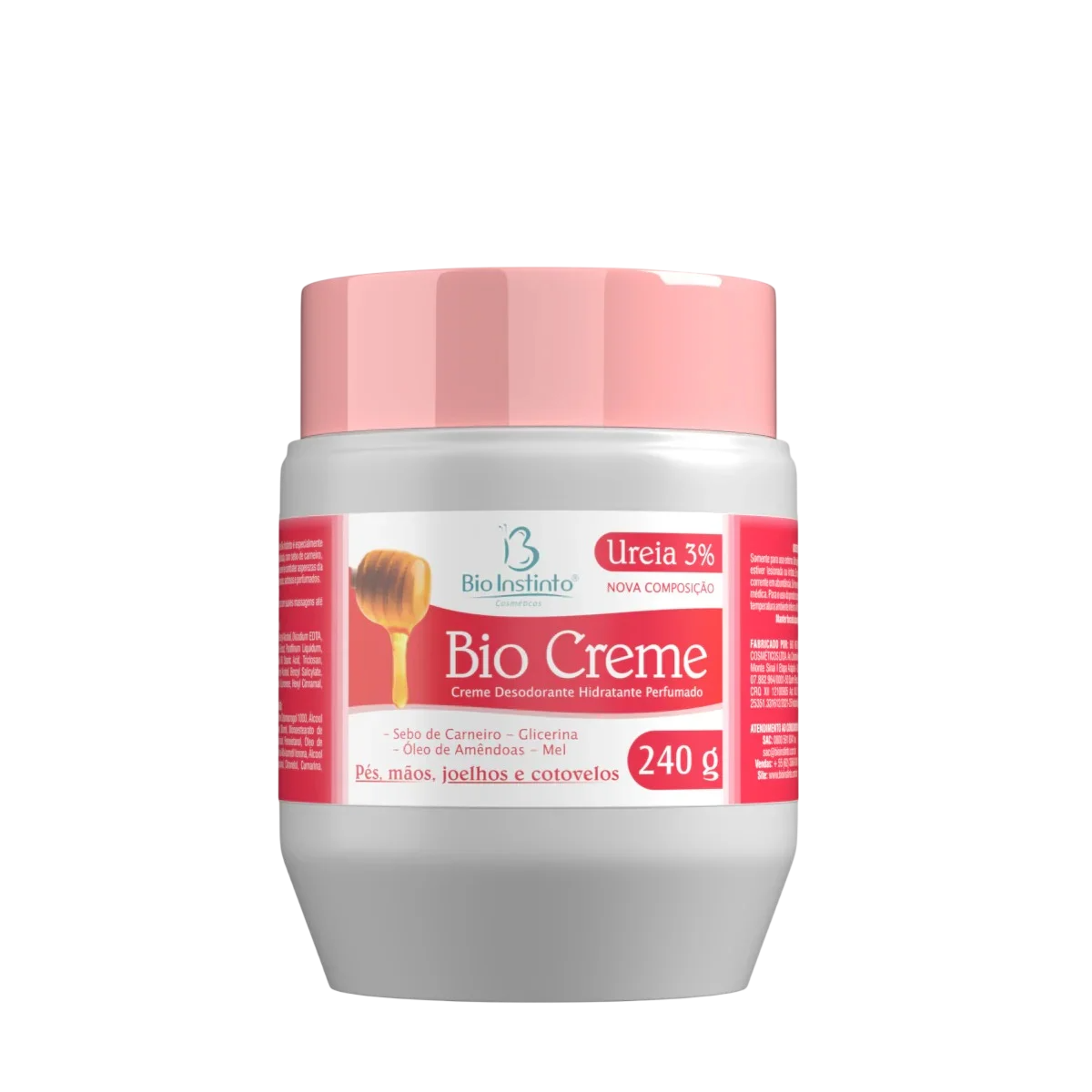 CREME HIDRATANTE PARA PÉS E MÃOS BIO INSTINTO BIO CREME 240G