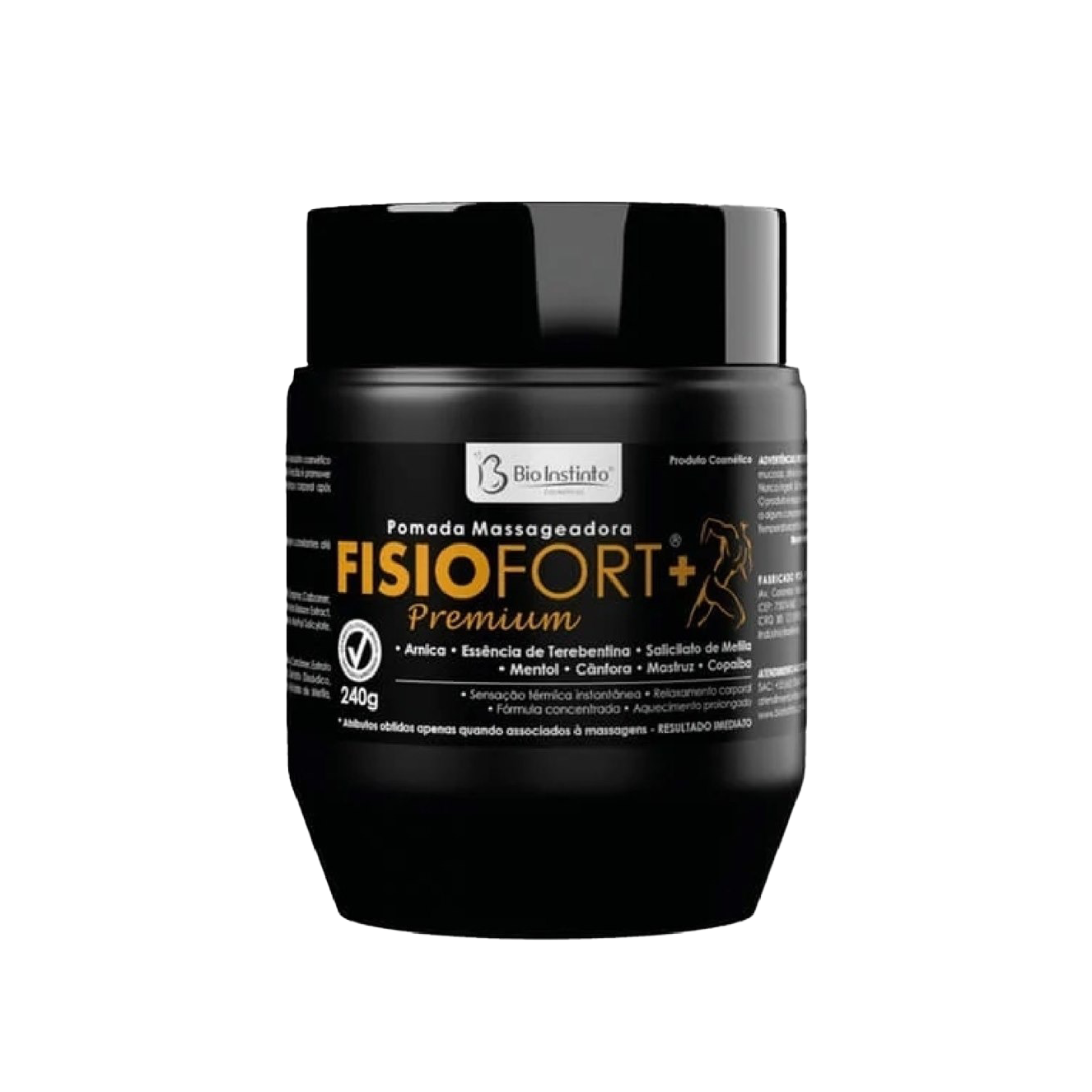 POMADA MASSAGEADORA BIO INSTINTO FISIOFORT+ PREMIUM 240G