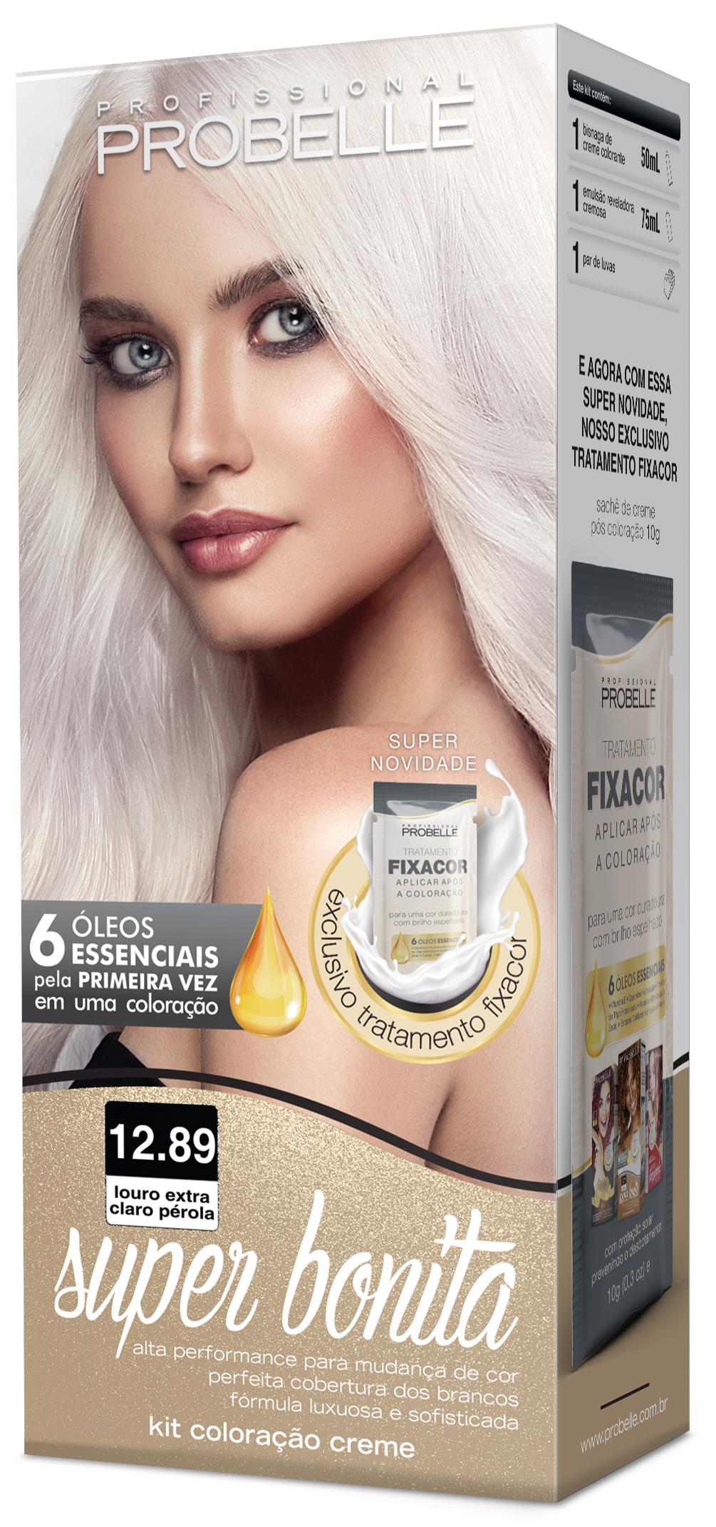 Coloração Super Bonita 12.89 Louro Extra Claro Pérola