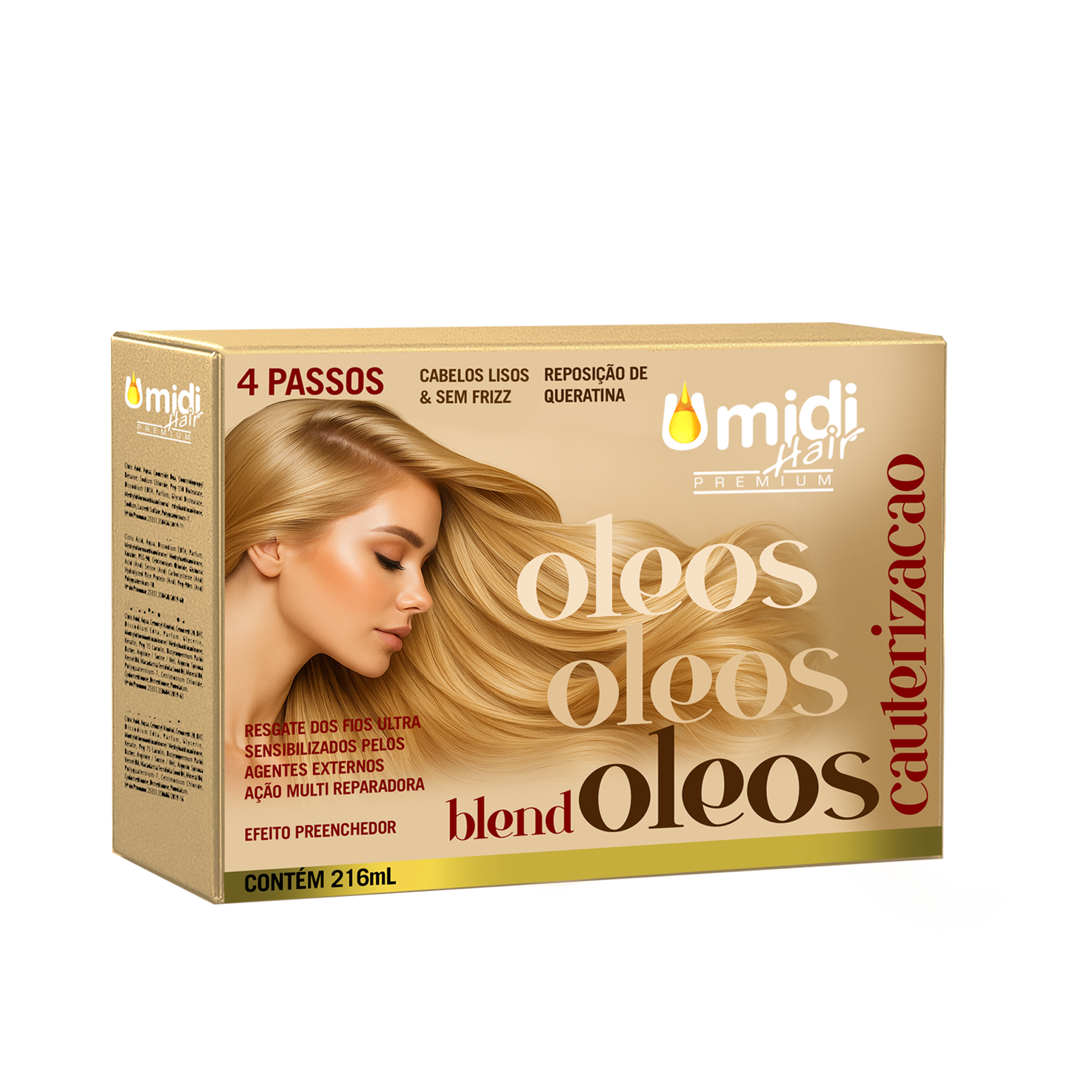 CAUTERIZAÇÃO UMIDI HAIR BLEND ÓLEOS 216ML