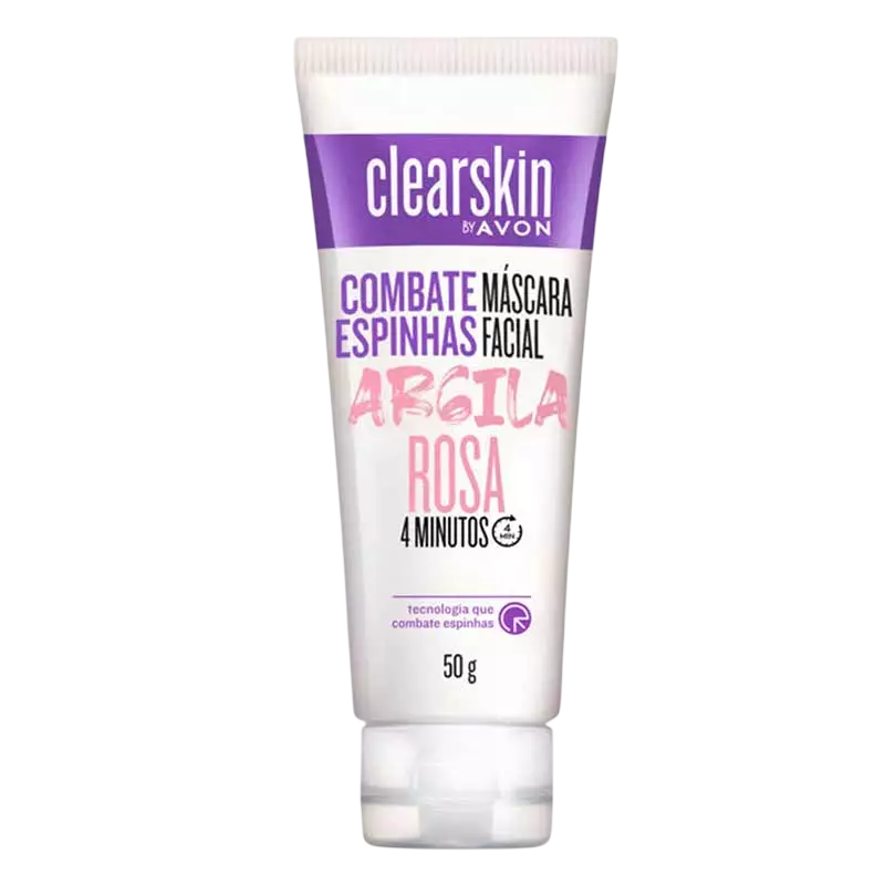 Máscara Facial Avon Clearskin Argila Rosa 50g