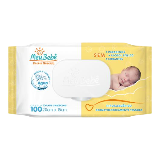 TOALHA UMEDECIDA HYGIELINE MEU BEBÊ DERMOCALMANTE COM 100 UNIDADES