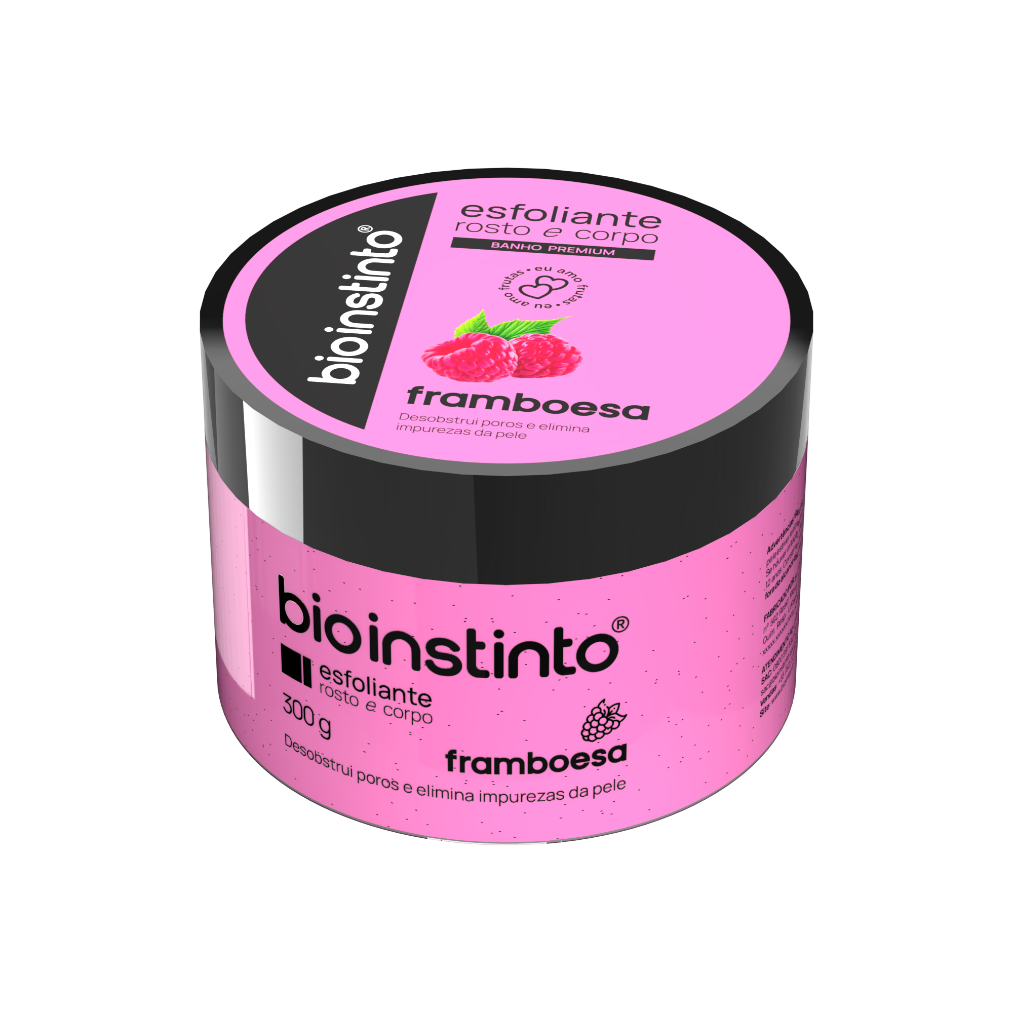 ESFOLIANTE ROSTO E CORPO BIO INSTINTO FRAMBOESA 300G