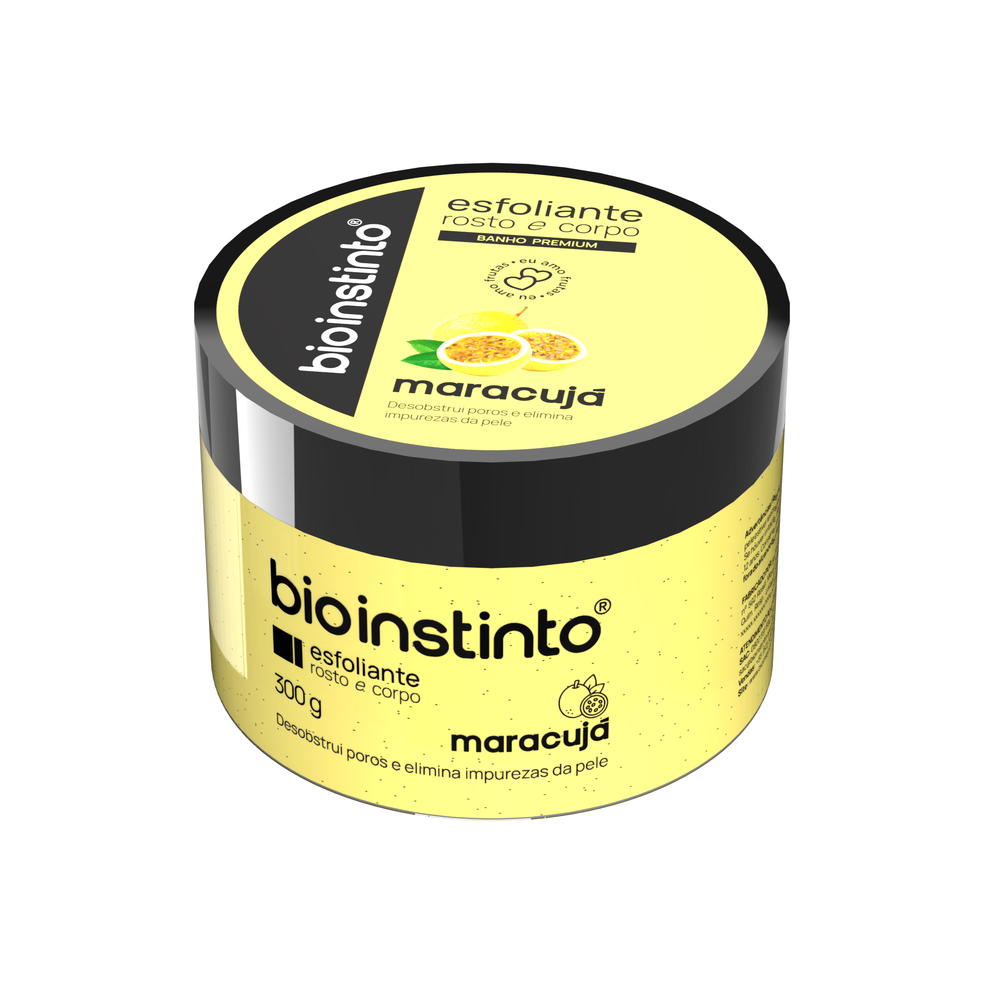 ESFOLIANTE ROSTO E CORPO BIO INSTINTO MARACUJÁ 300G