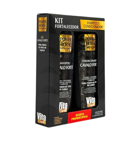 Kit Shampoo 270ml + Condicionador 250ml Muriel Cavalo Forte