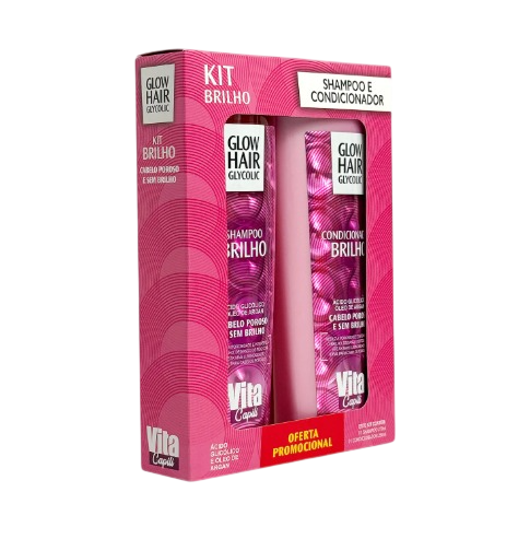 Kit Shampoo 270ml + Condicionador 250ml Muriel Glow Hair Glycolic