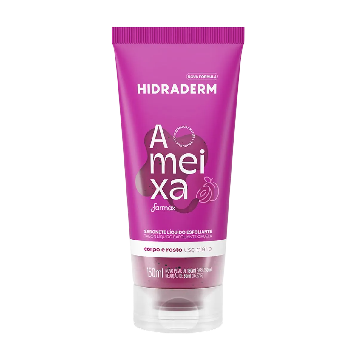 SABONETE LÍQUIDO ESFOLIANTE HIDRADERM AMEIXA 150ML