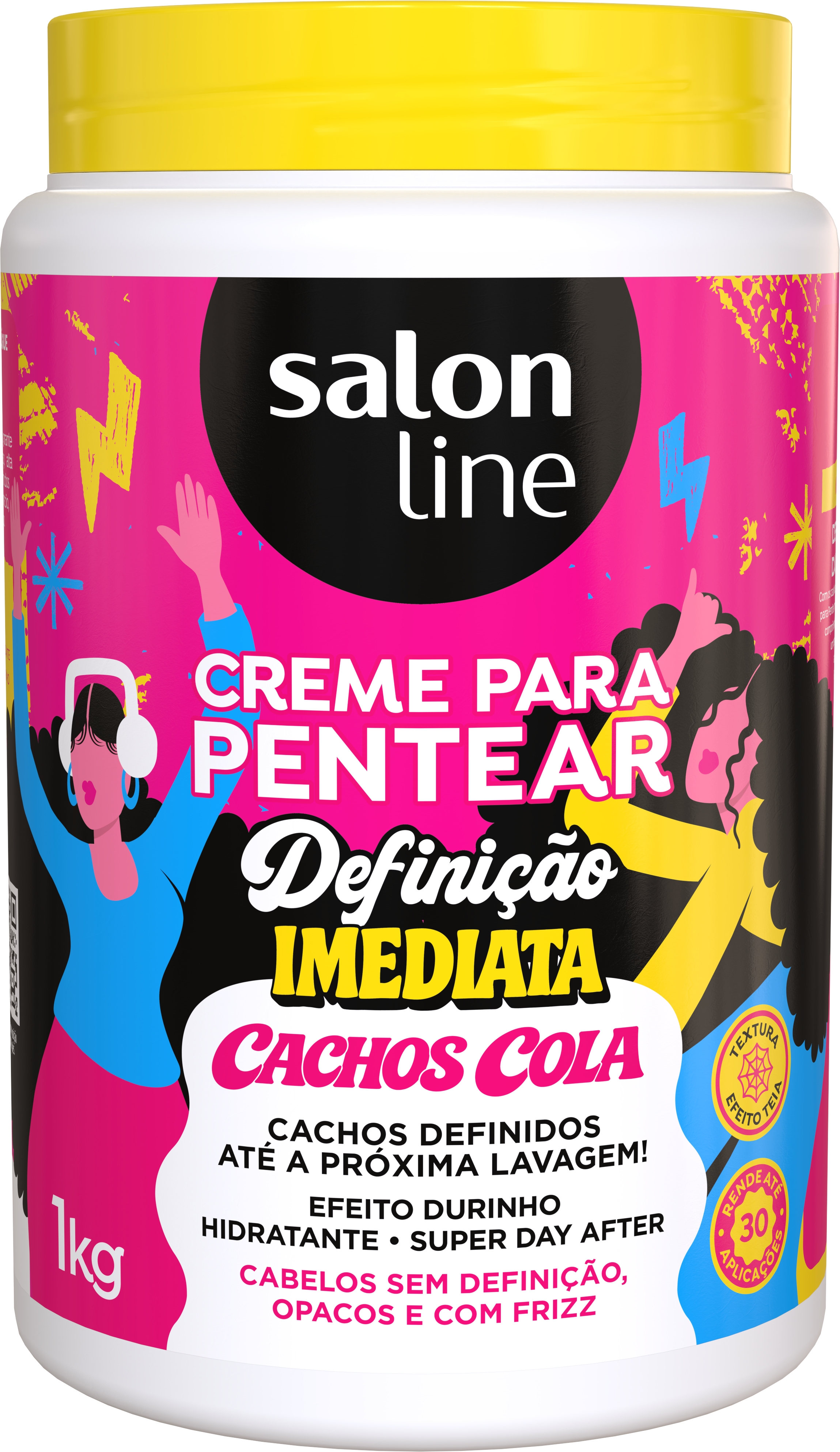 CREME PARA PENTEAR SALON LINE CACHOS COLA 1KG