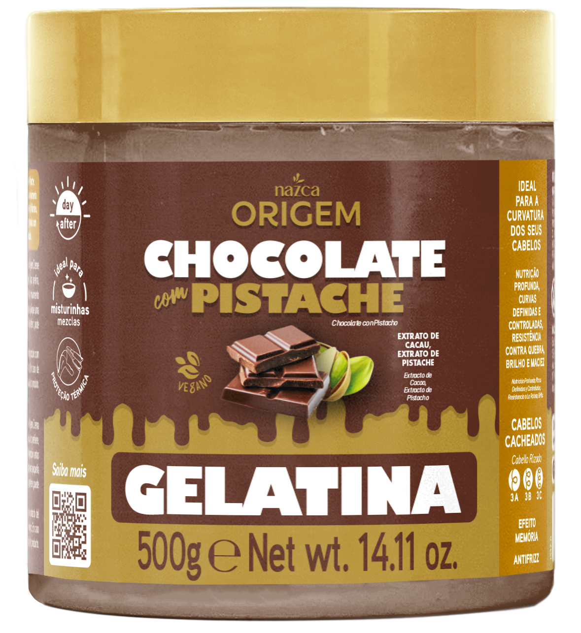 Gelatina Origem Chocolate Com Pistache 500g