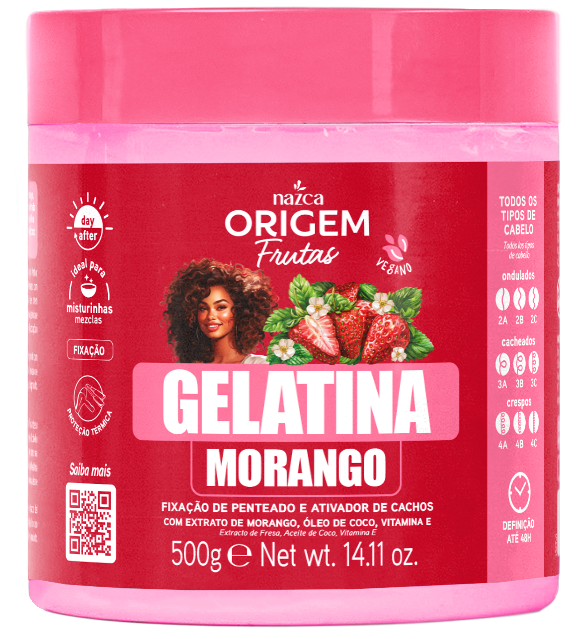 Gelatina Origem Morango 500g