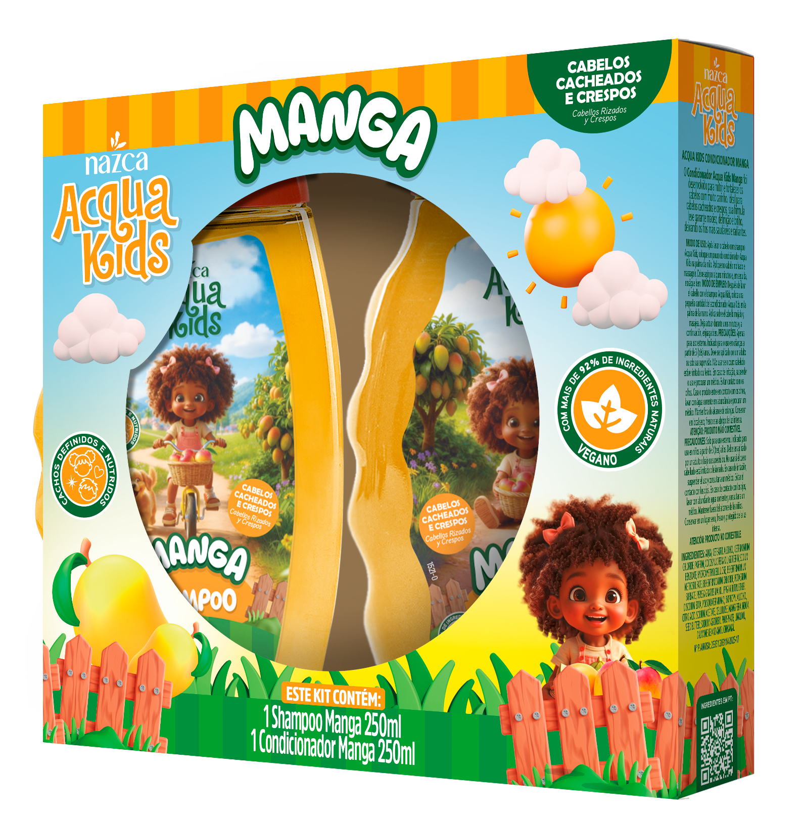 Kit Shampoo + Condicionador Acqua Kids Manga 250ml