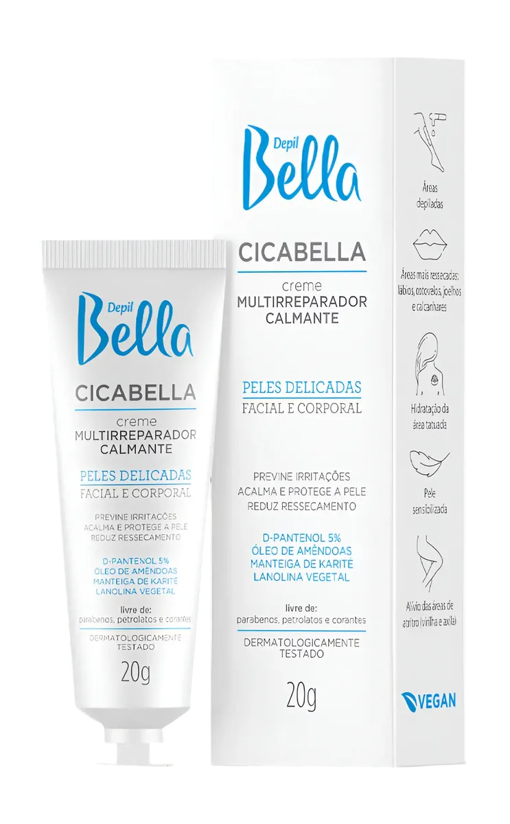Creme Multirreparador Calmante Depil Bella Cicabella 20g