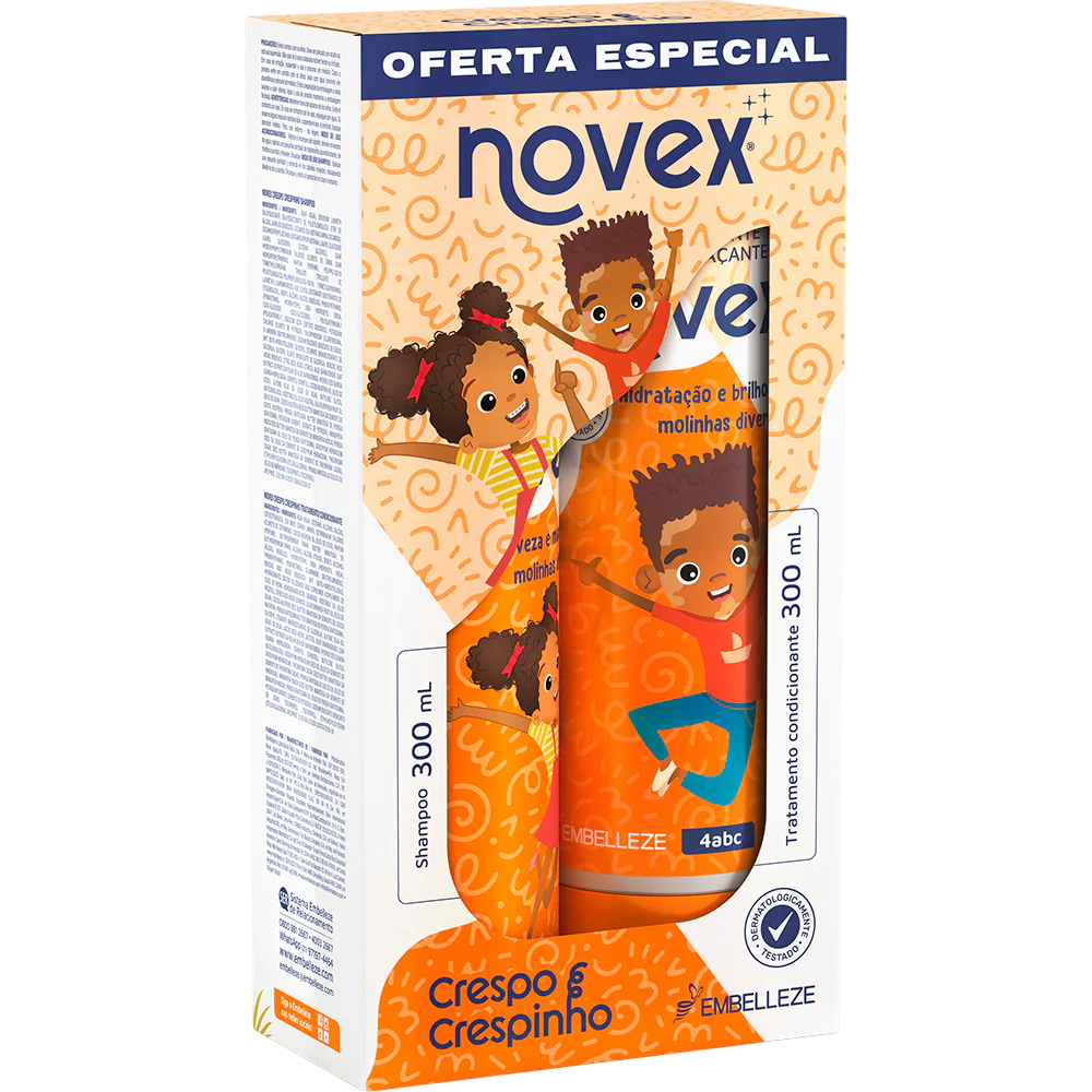 Kit Shampoo + Tratamento Condicionante Novex Crespo Crespinho 300ml