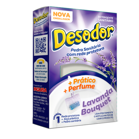 Pedra Sanitária Desodor Com Rede Lavanda Bouquet