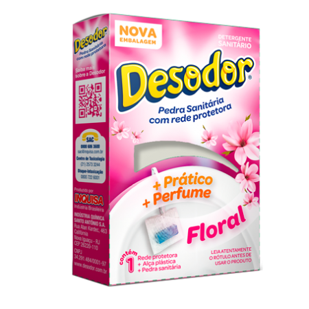 Pedra Sanitária Desodor Com Rede Floral