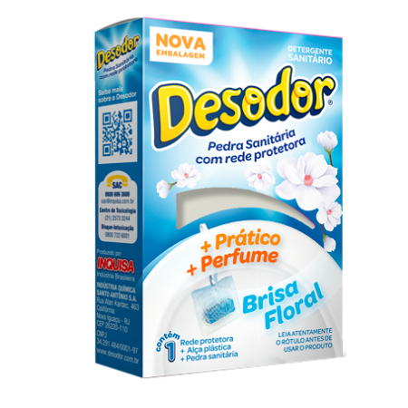 Pedra Sanitária Desodor Com Rede Brisa Floral