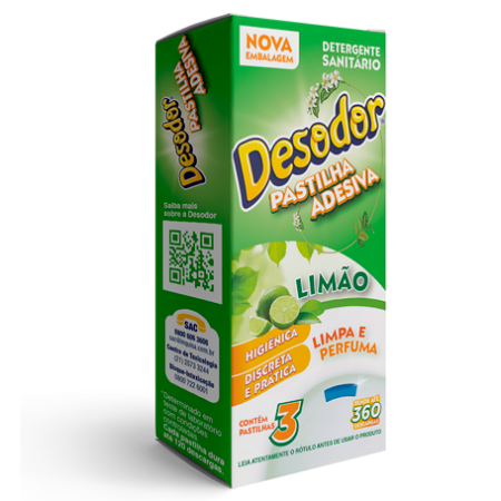 Pastilha Sanitária Adesiva Desodor Limão C/03 Unidades