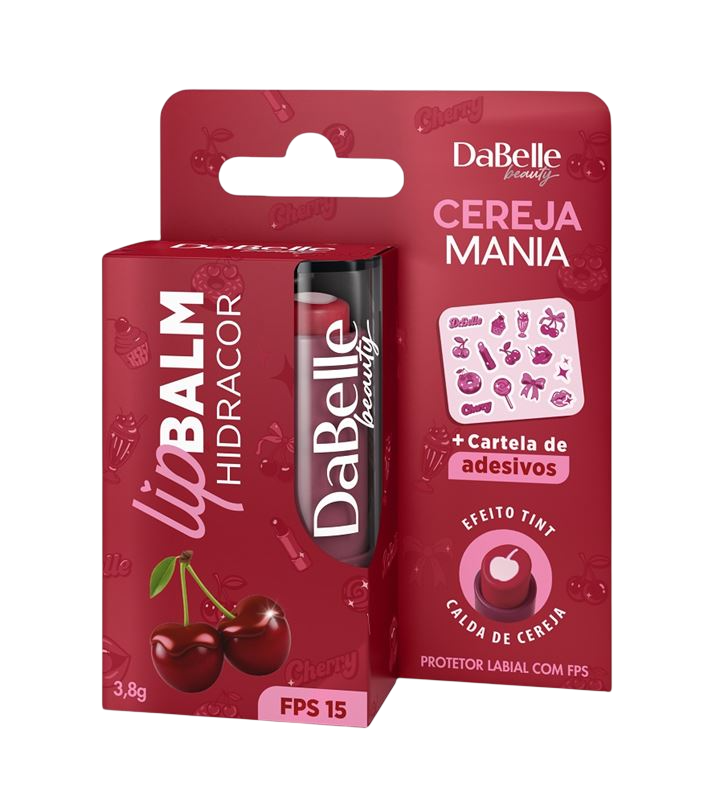 Lip Balm Dabelle Beauty Calda De Cereja FPS15 3,8g