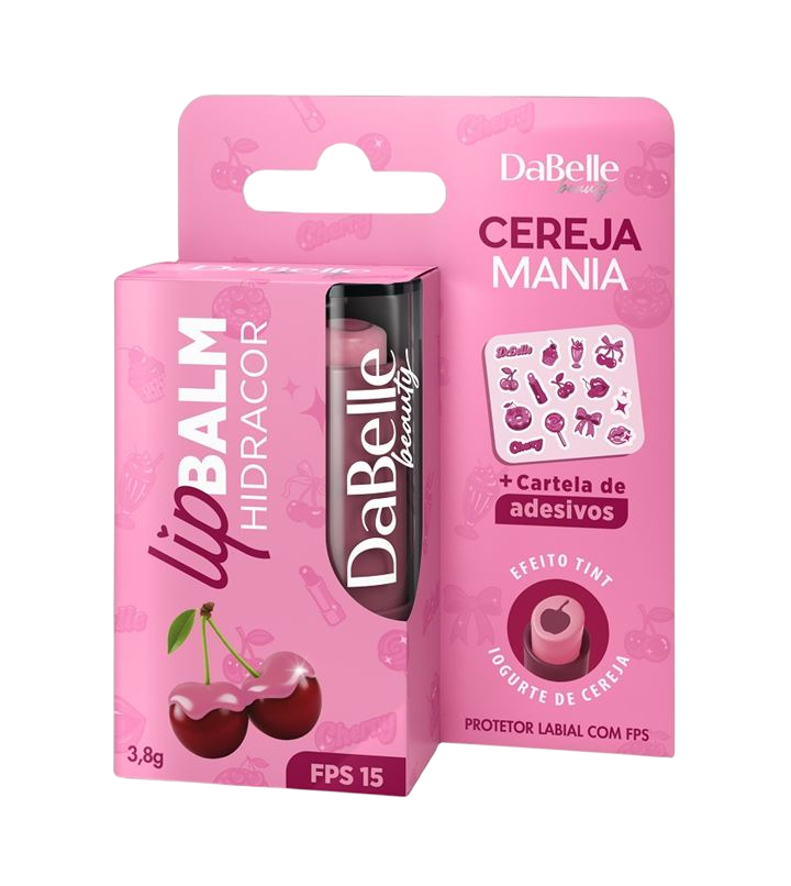 Lip Balm Dabelle Beauty Iogurte De Cereja FPS15 3,8g
