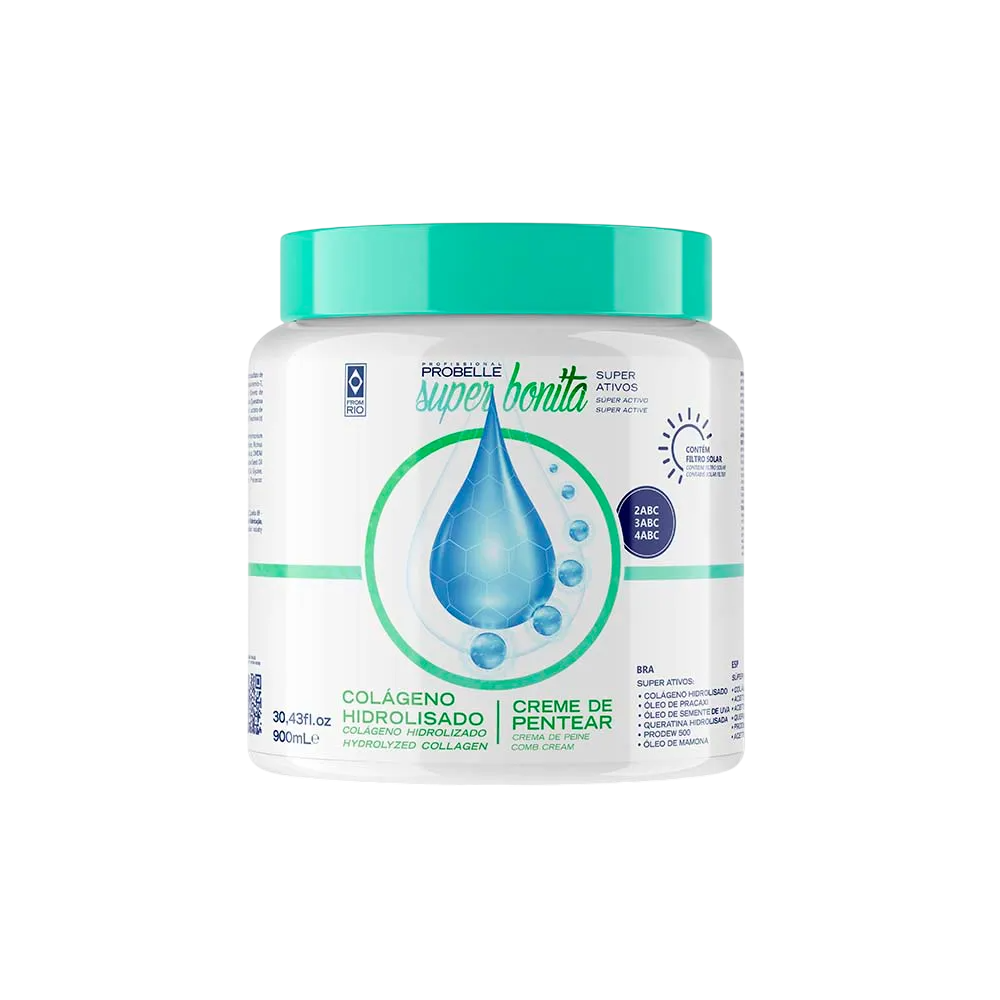 Creme para Pentear Probelle Super Bonita Colágeno Hidrolisado 900ml