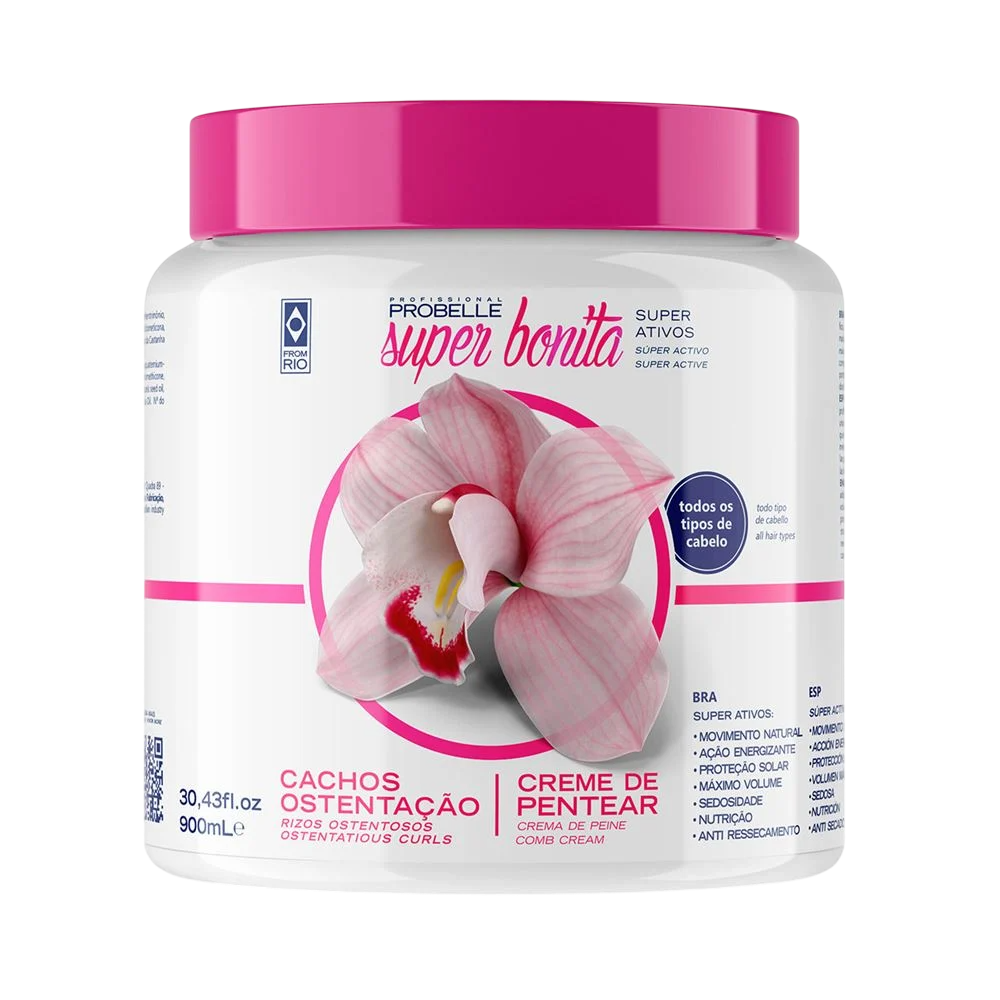 Creme para Pentear Probelle Super Bonita Cachos Ostentação 900ml