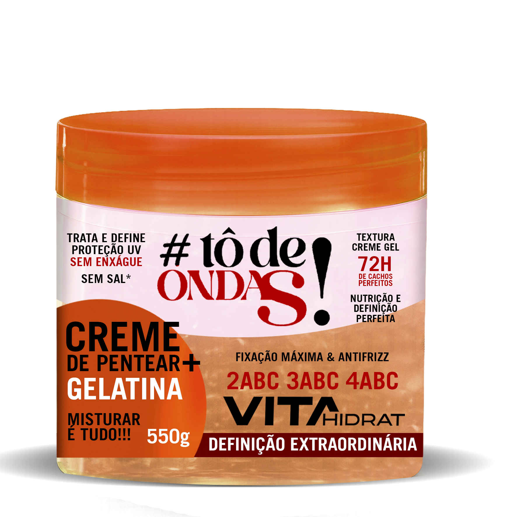 Creme para Pentear + Gelatina Vitahidrat #TôdeOndas Definição Extraordinária 550g