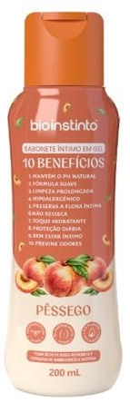 Sabonete Íntimo em Gel Bio Instinto Pêssego 200ml