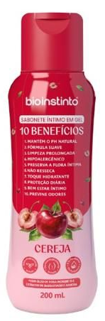 Sabonete Íntino em Gel Bio Instinto Cereja 200ml