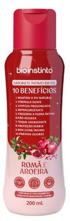 Sabonete Íntimo em Gel Bio Instinto Romã e Aroeira 200ml