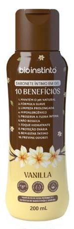 Sabonete Íntimo em Gel Bio Instinto Vanilla 200ml