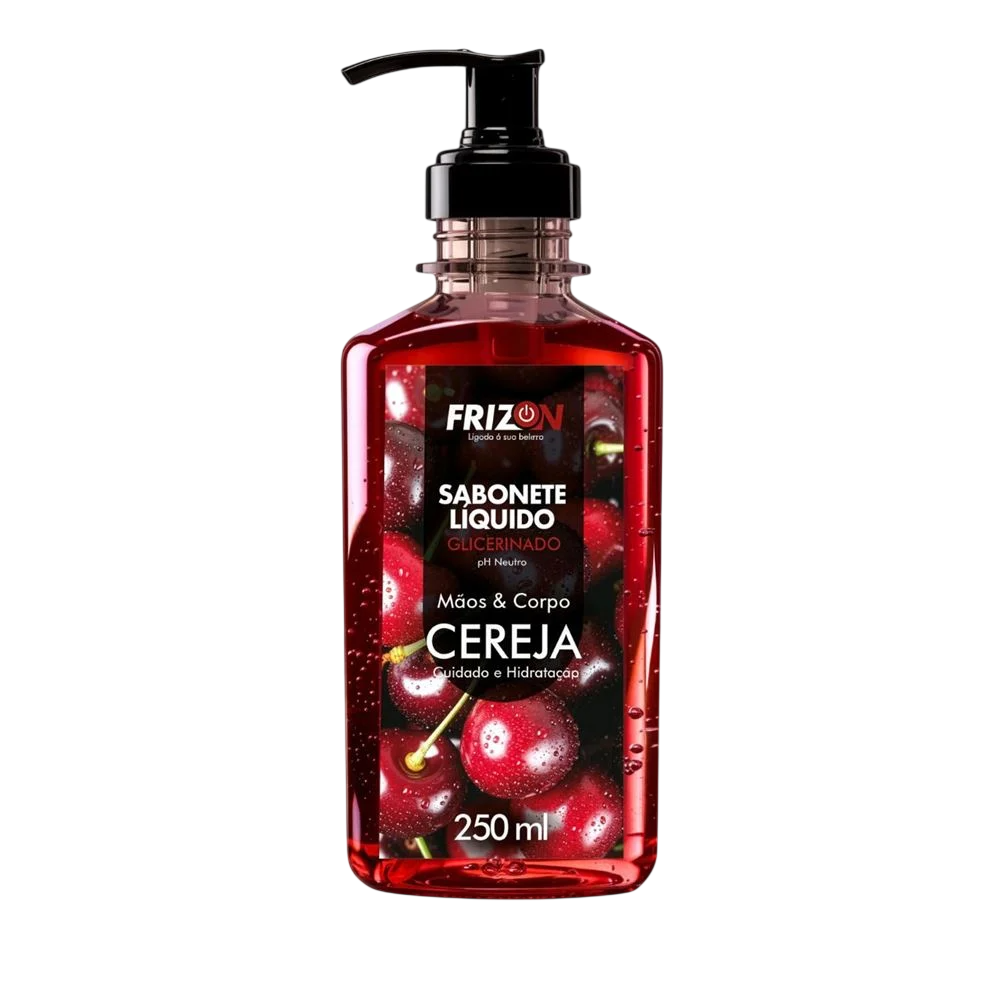 Sabonete Líquido Glicerinado Frizon Cereja 250ml
