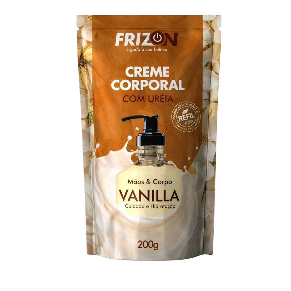 Creme Corporal com Uréia Frizon Vanilla 200g Refil