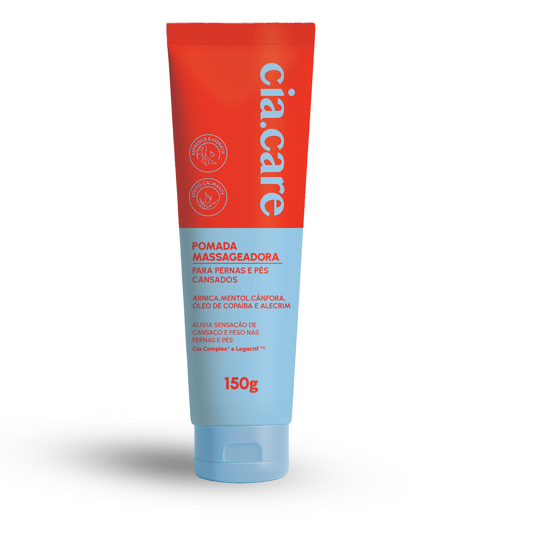 Pomada Massageadora Cia Care para Pernas e Pés 150g
