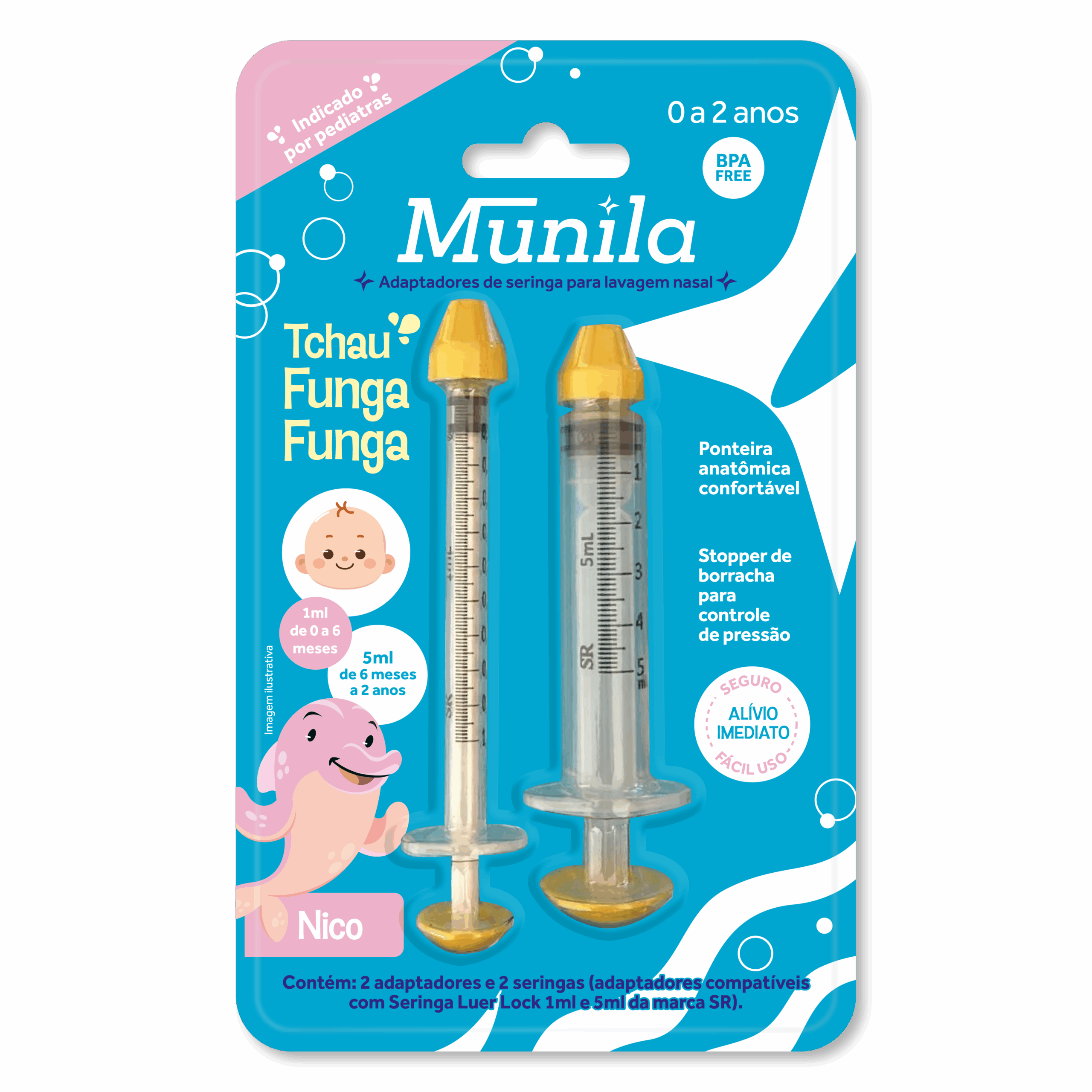 Seringas para Lavagem Nasal Munila de 0 a 2 Anos