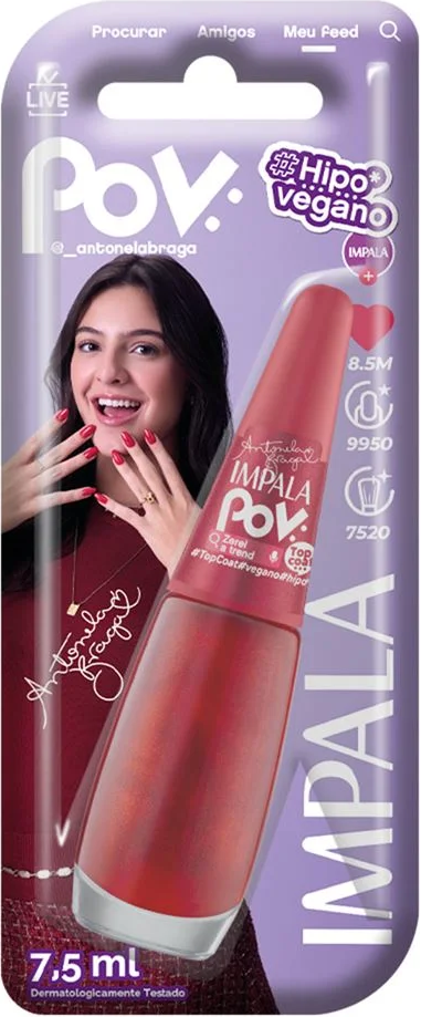 Top Coat Impala Pov Zerei a Trend 7,5ml Blister - (6 unidades)