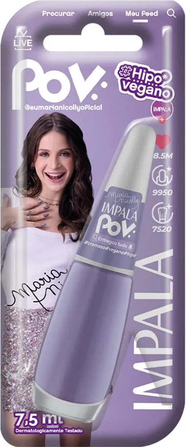 Esmalte Cremoso Impala Pov Entregou Tudo 7,5ml Blister - (6 unidades)
