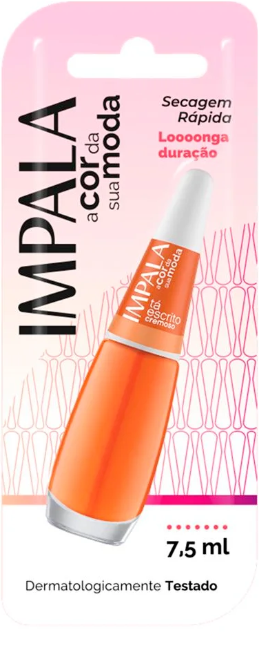Esmalte Cremoso Impala A Cor da Sua Moda Tá Escrito 7,5ml Blister - (6 unidades)